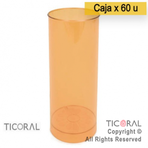 VASO TUBO NARANJA X 60